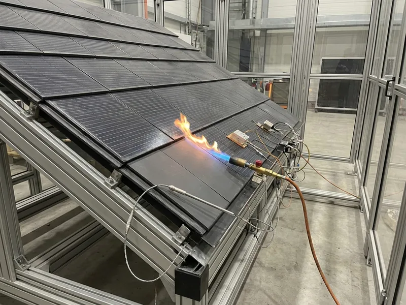 BROOF t4 fire performance for integrated solar roof tiles
