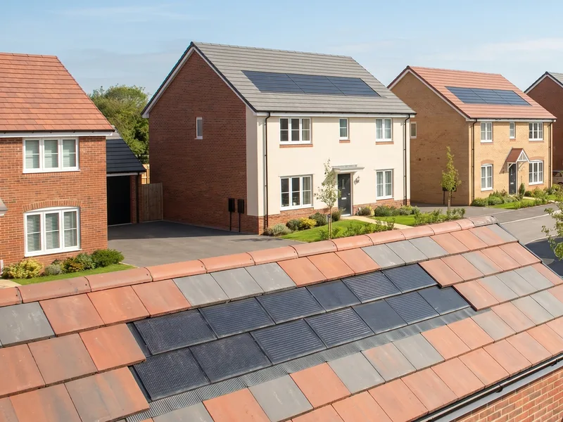 Solar power tiles for UK new build homes