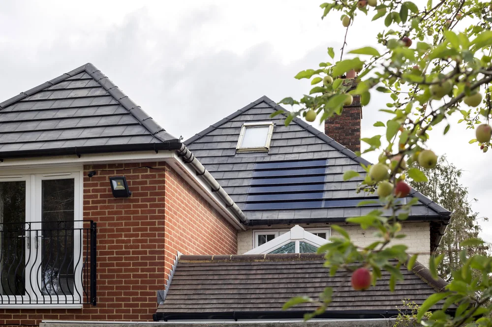 SolarTyle roof courses around the rooflight and adjoining roof planes