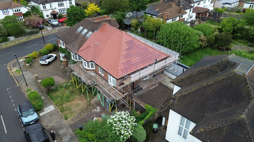 SolarTyle roof seen in the context of neighbouring Enfield homes