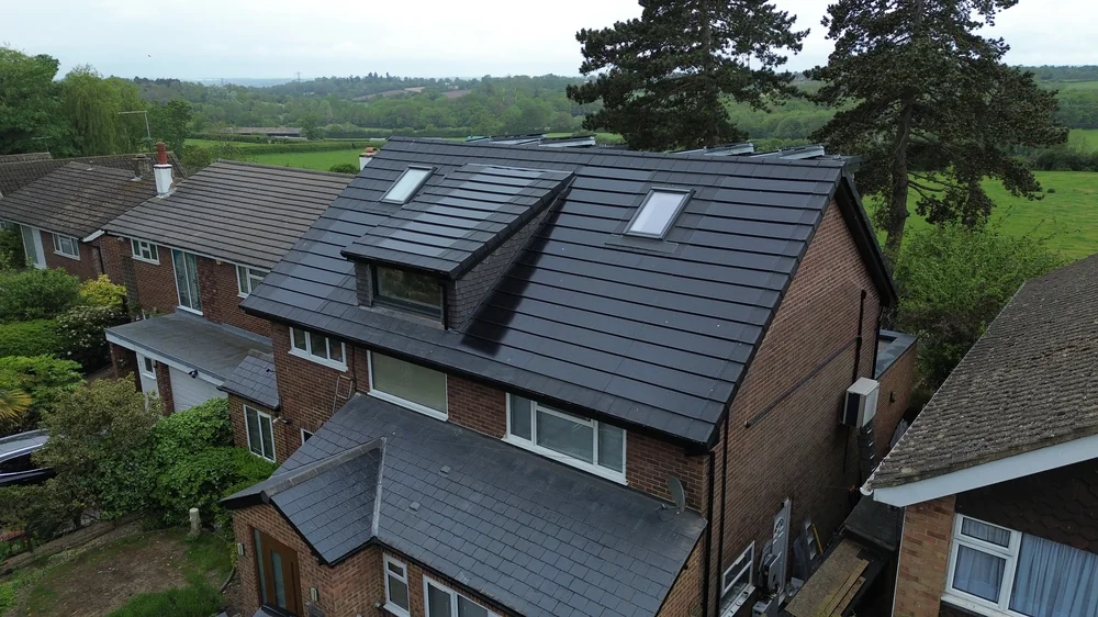 The Northwood home and its anthracite roof finish