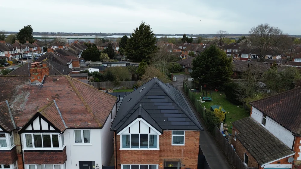 The SolarTyle roof in its Reading residential setting