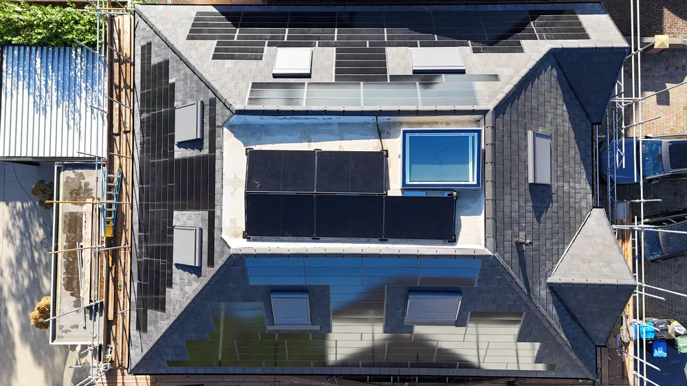 A second roof-plan view of the integrated solar layout