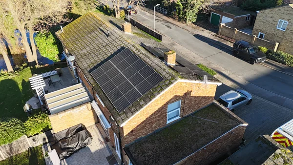 Conventional solar panels on the tiled Maidstone roof