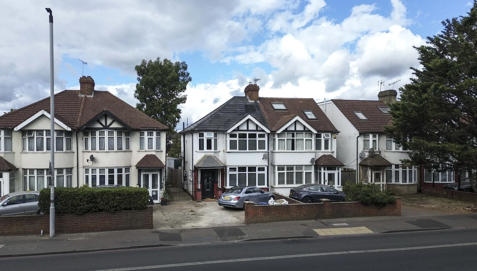 Street view of the Morden Road home and its integrated solar roof