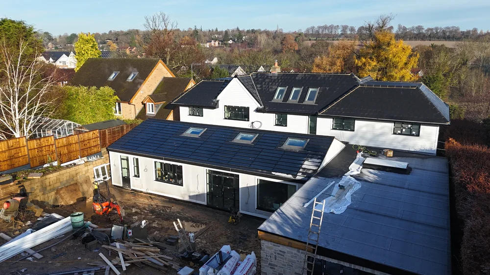 SolarTyle roof elevations and rooflights at the Cross Oak Road property in Berkhamsted